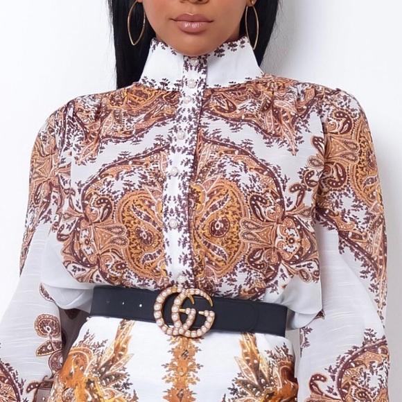 L’Atiste by Amy Blouse Top High Collar - Picture 1 of 7